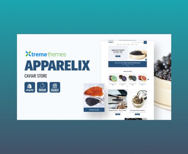 Apparelix Shopify Caviar Store.
