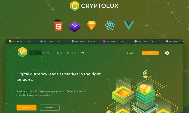 Cryptolux NFT Website Template