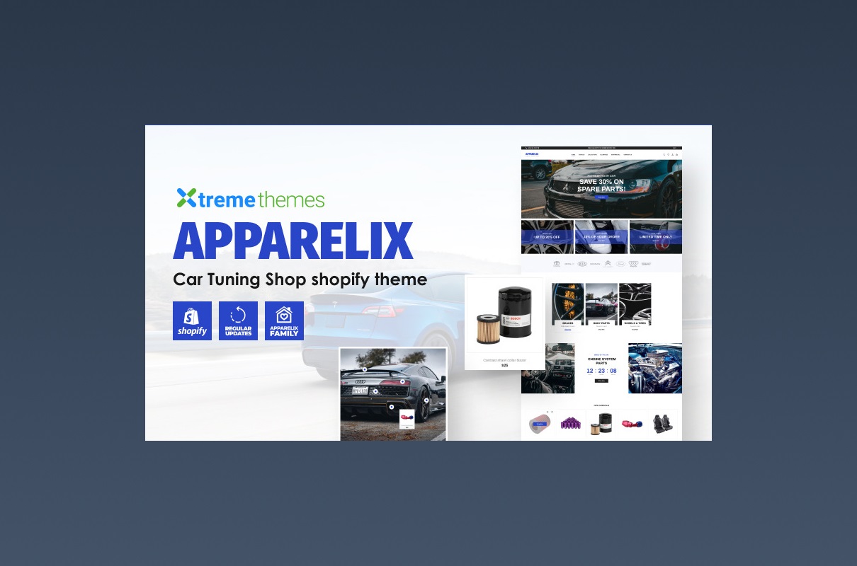 Apparelix car tuning shop template.