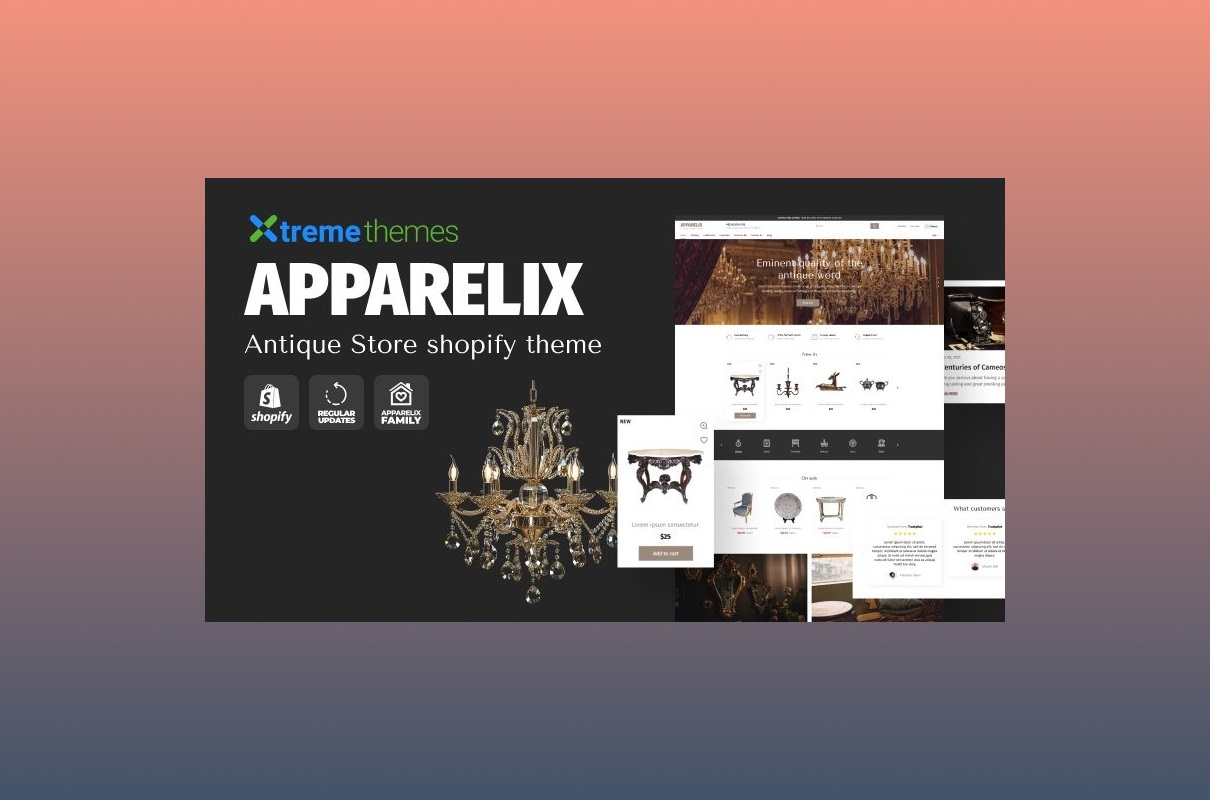 Apparelix shopify antique store.