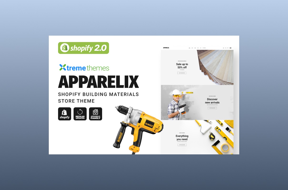 Apparelix shopify building store template.