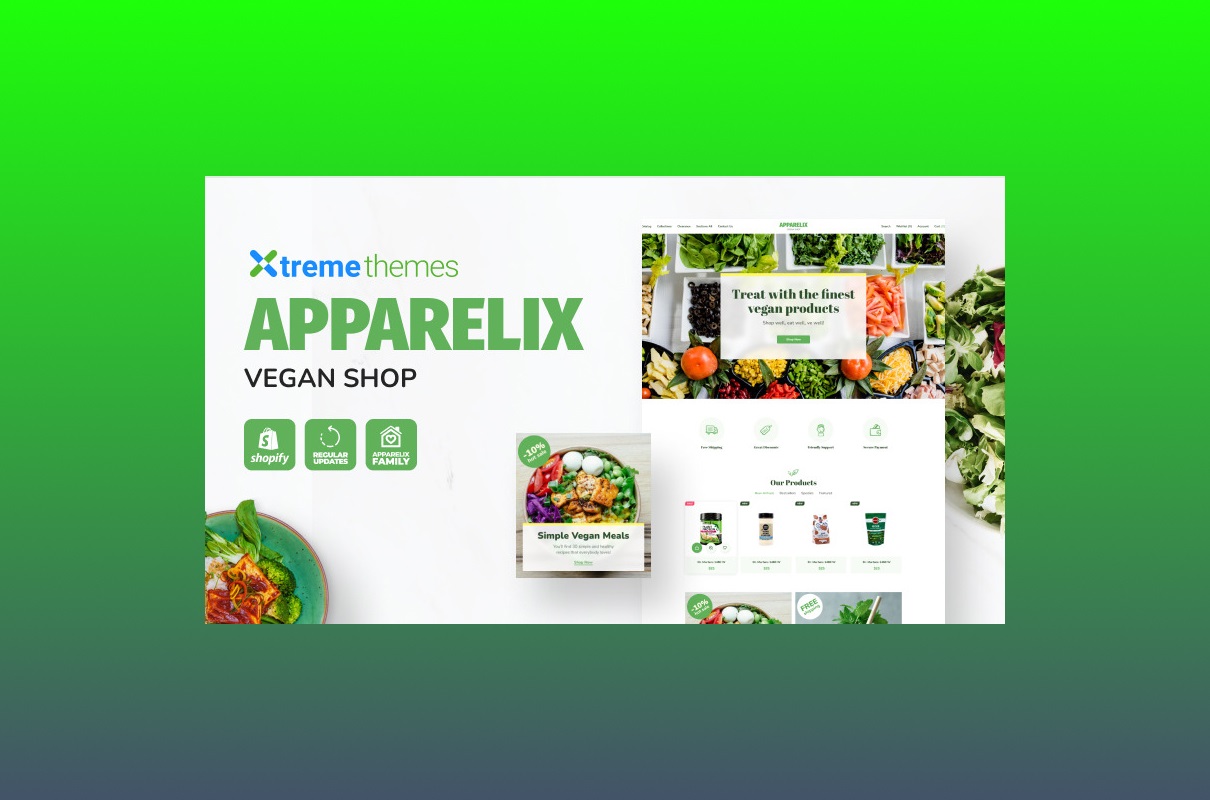 Apparelix vegan store shopify template.