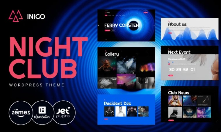 Inigo - Night Club Theme - Website Builder for Events