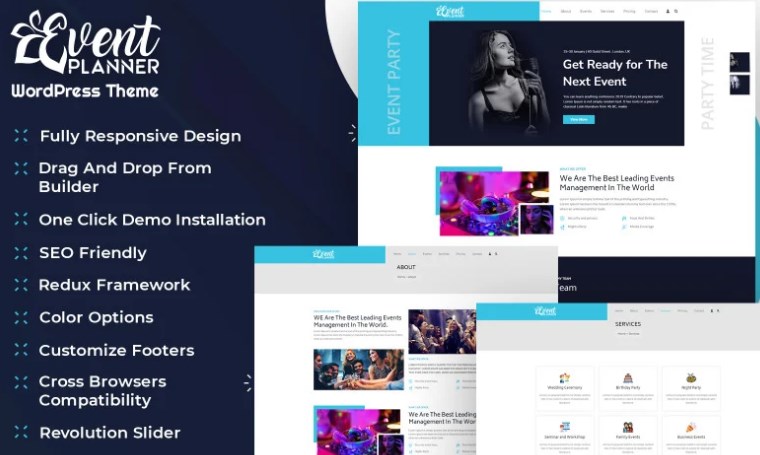 Planner WordPress Theme - Website Builder for Events