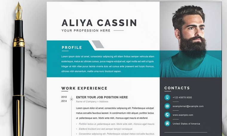 Aliya Word Resume Template