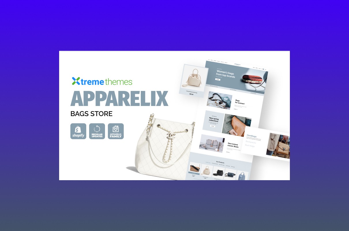 Apparelix Bags Shopify Template.