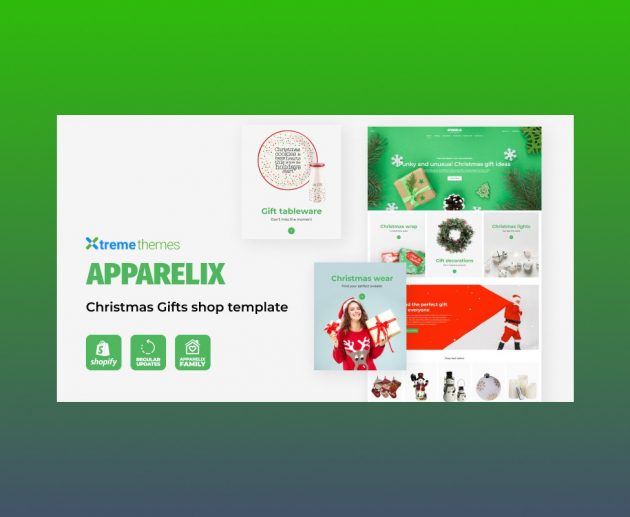 Apparelix Christmas Gifts Shop Template.