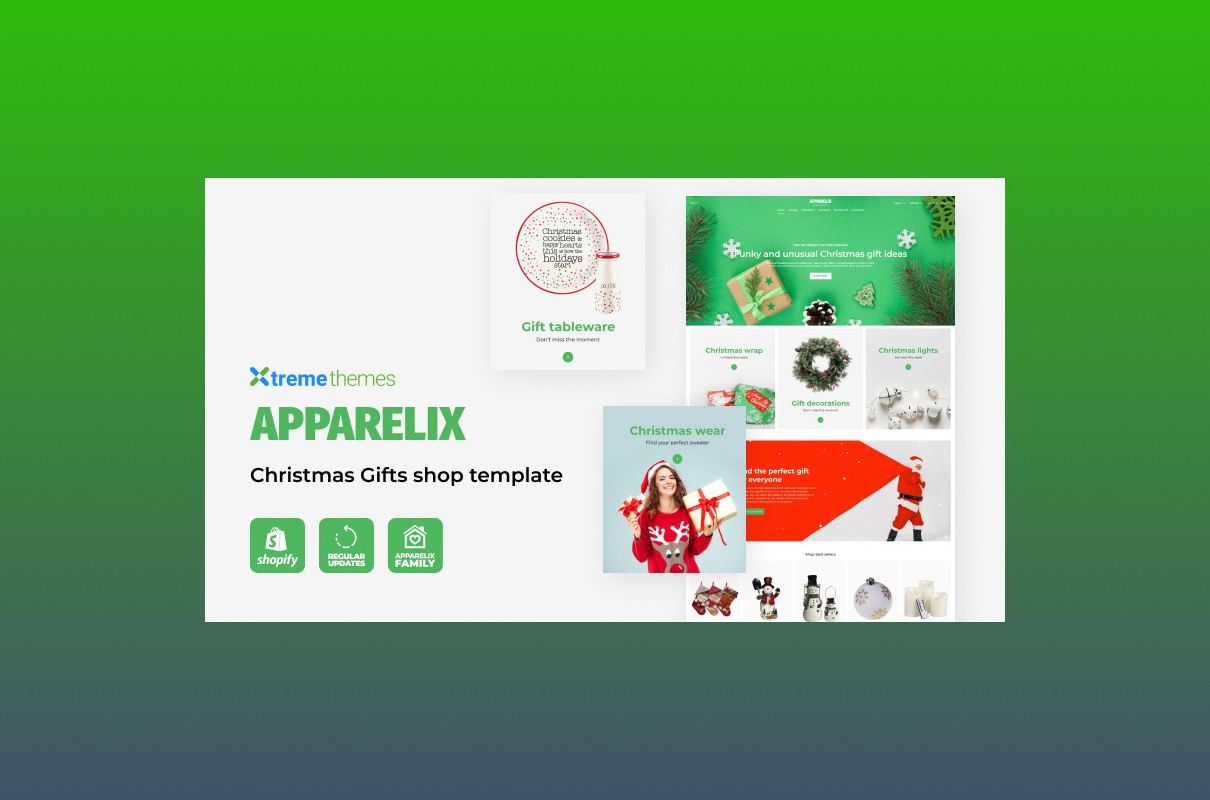 Apparelix Christmas Gifts Shop Template.