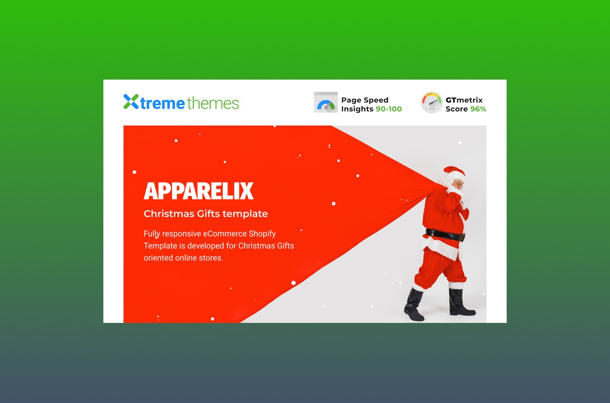 Apparelix Christmas Gifts Shopify store.