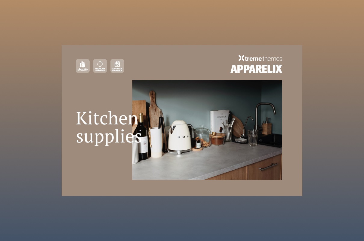 Apparelix Kitchen Supplies Shopify Template.
