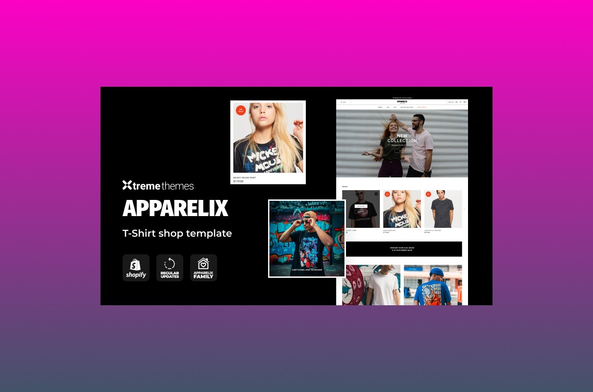 Apparelix T-shirt Shop Template.