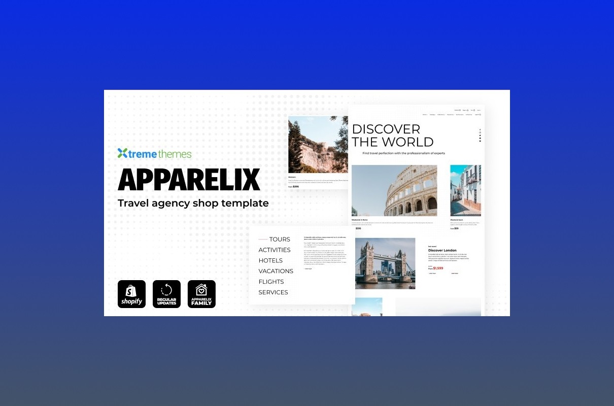 Apparelix Travel Agency Shopify.