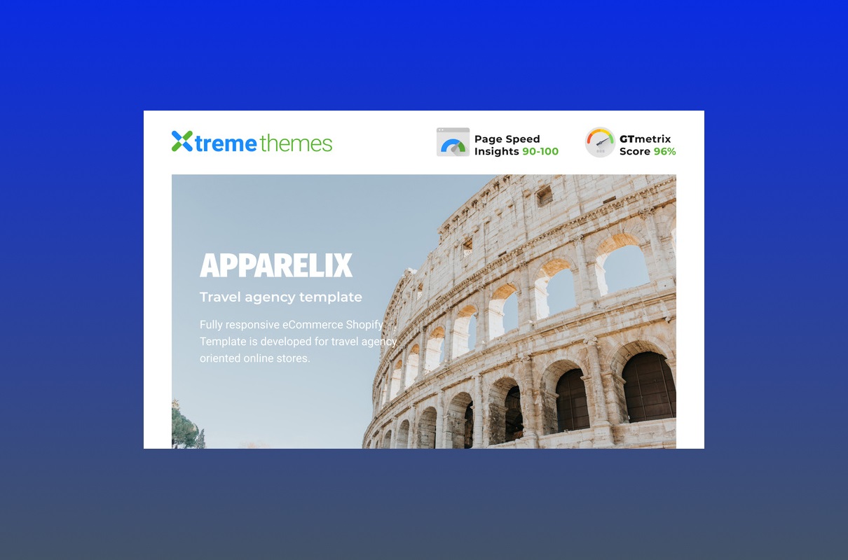 Apparelix Travel Agency Template.