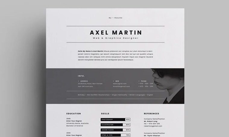 Clean Fresh Microsoft Word Resume Templates Free