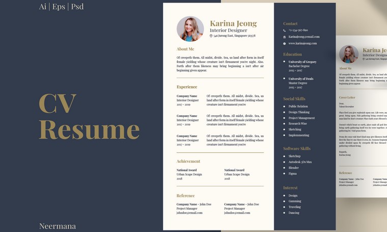 Earthtone Word Resume Template