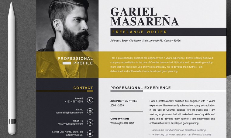 Gariel Masarena Word Resume Template