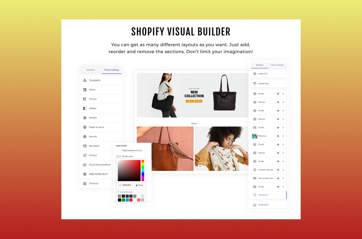 Accessories shopify visual builder.