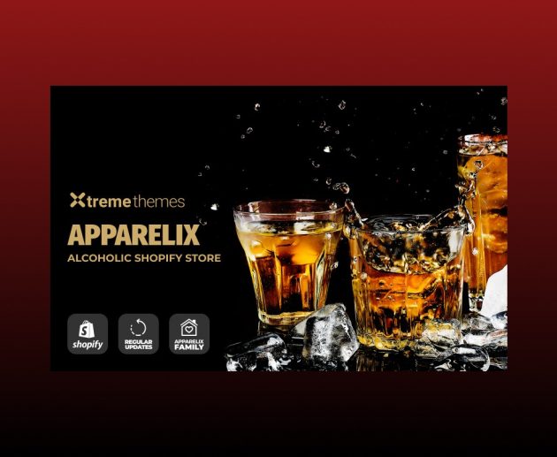 Apparelix alcoholic shopify store theme.