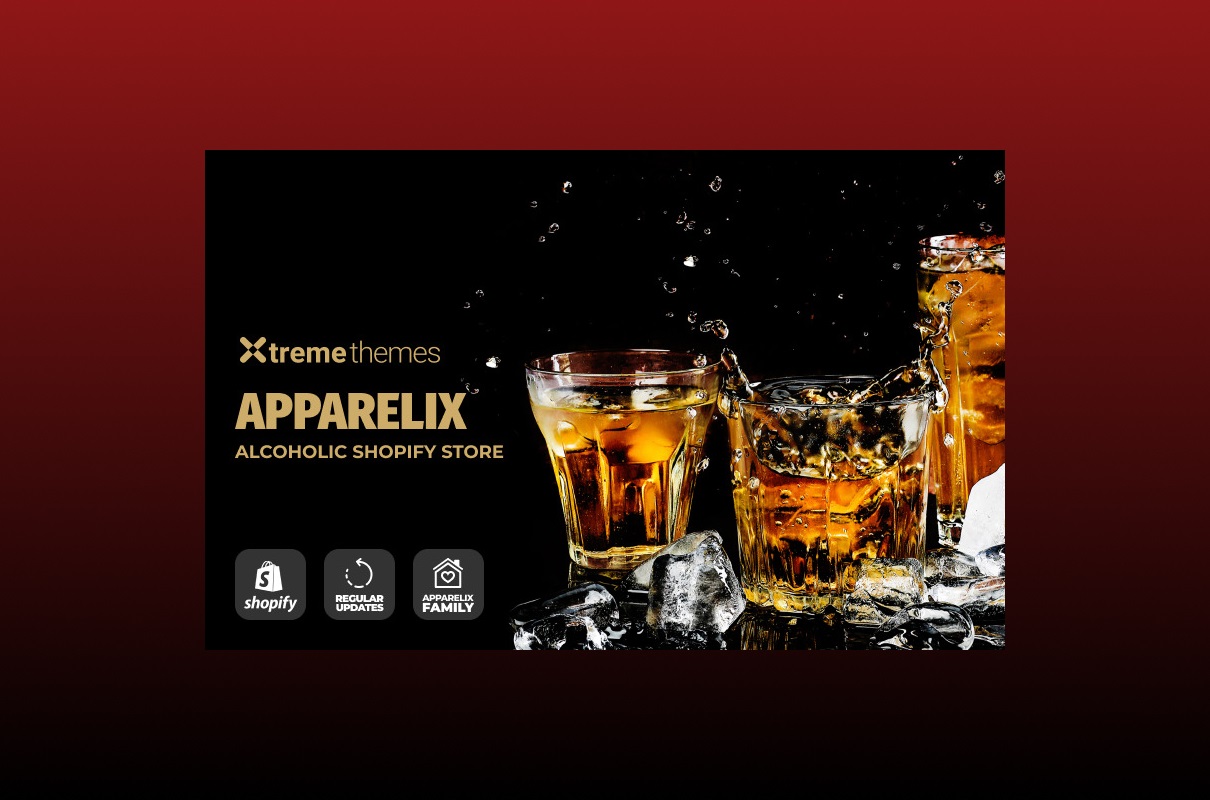 Apparelix alcoholic shopify store theme.