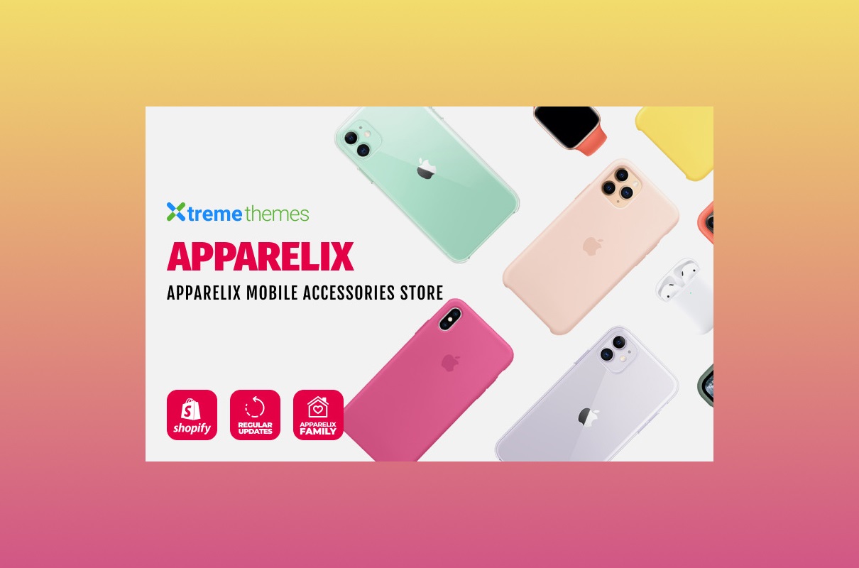 Apparelix mobile accessories store template.