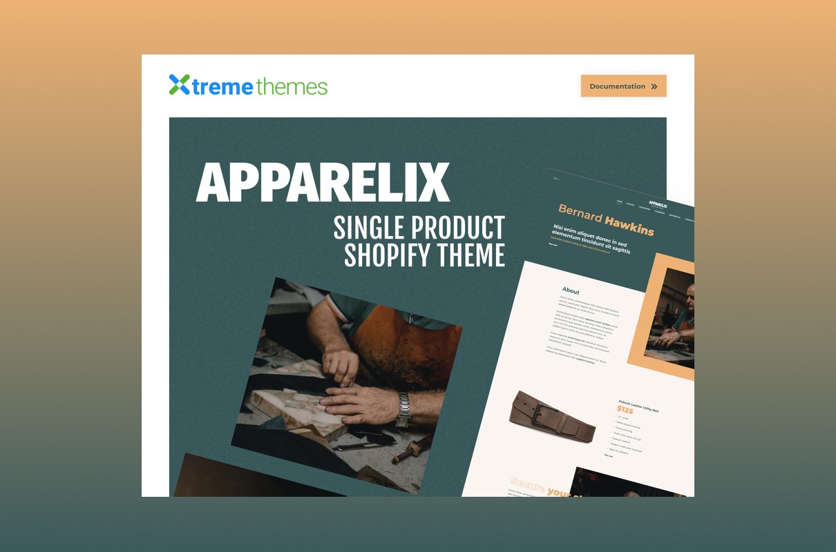 Apparelix one product shopify template.