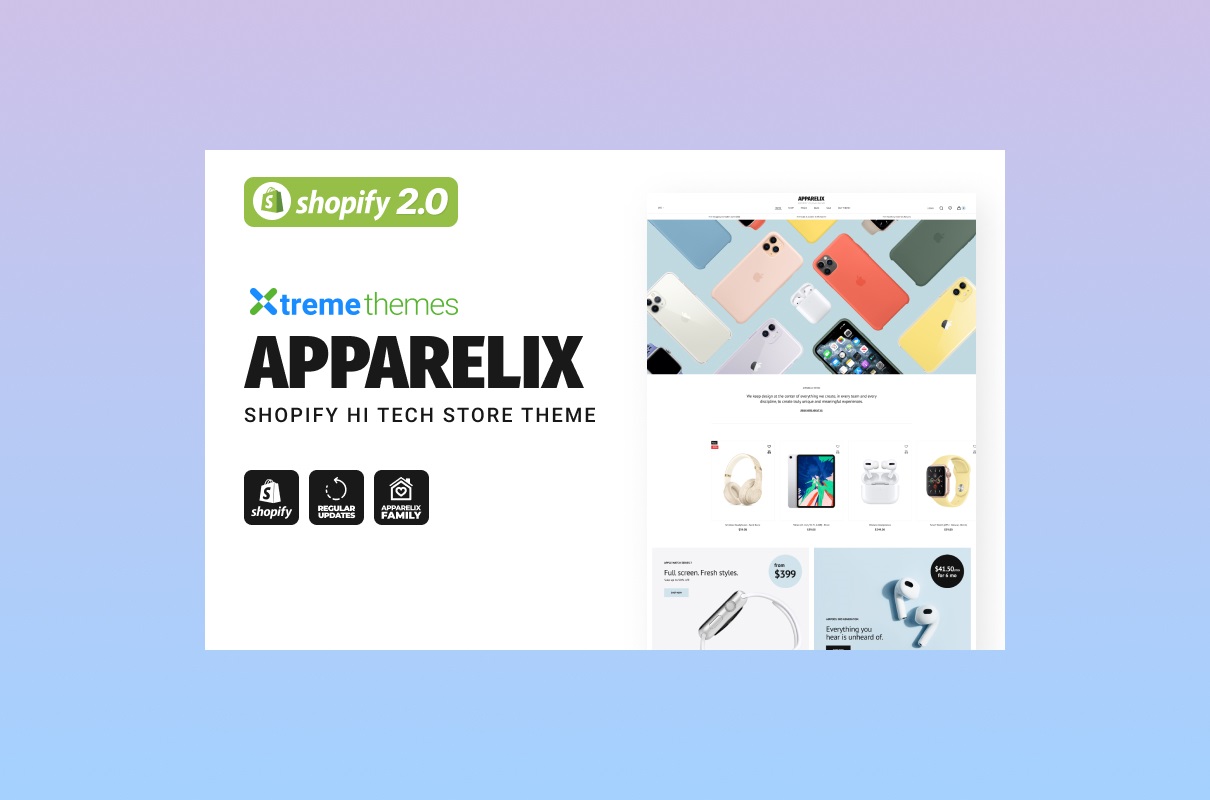 Apparelix shopify hi-tech template.