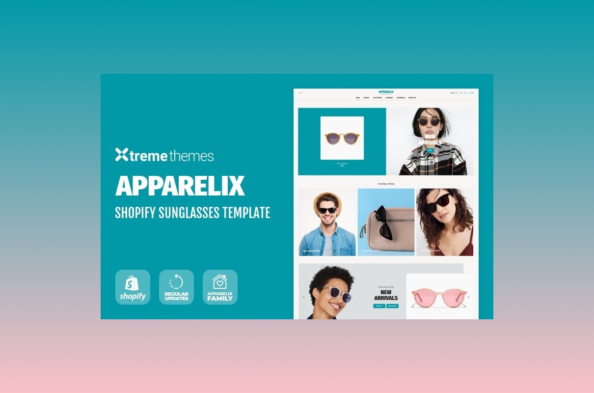 Apparelix shopify sunglasses theme.