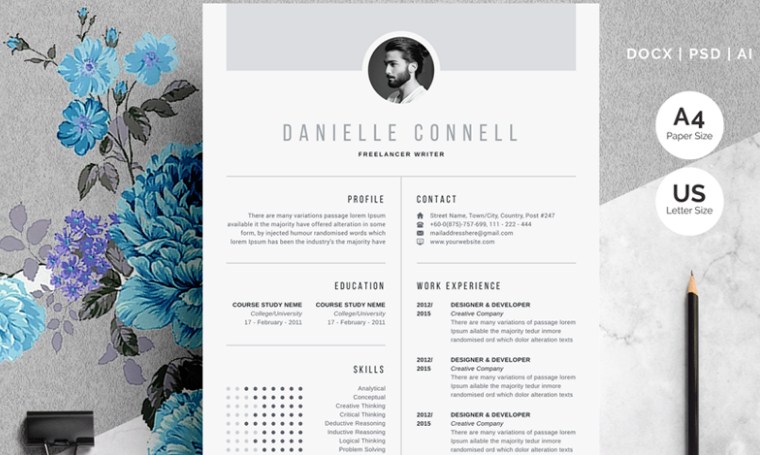 Danielle Connell - Microsoft Word Resume Template
