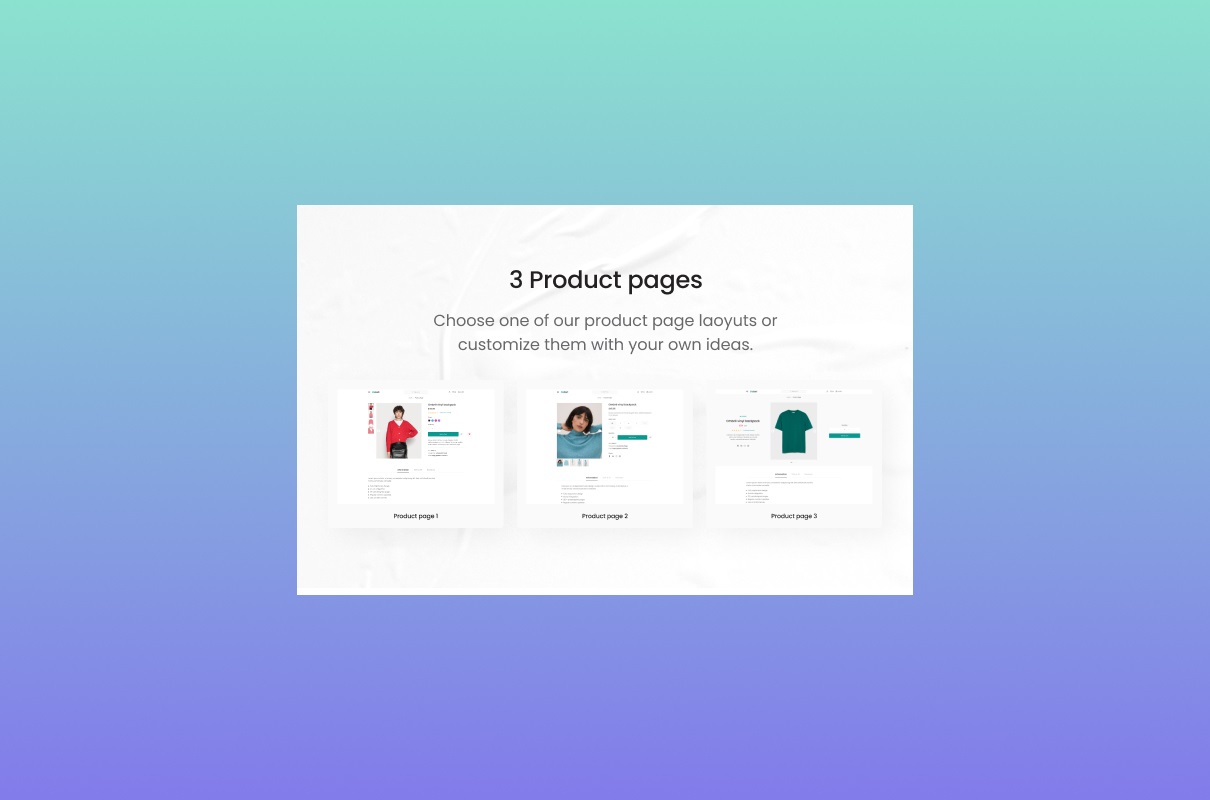 Delori 3 product pages.