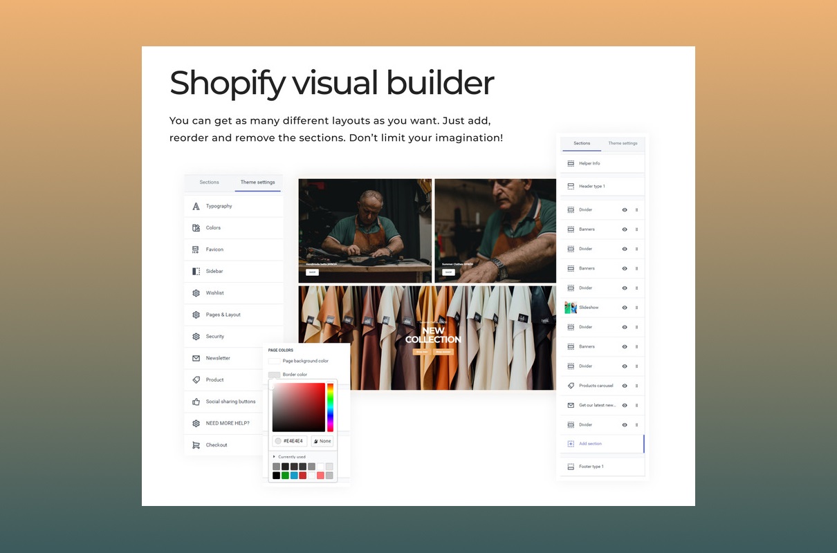 One product shopify visual builder.