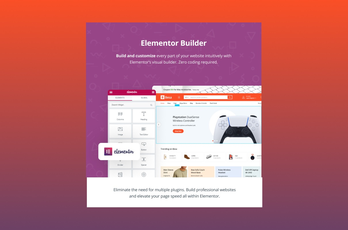 Besa wordpress theme elementor.