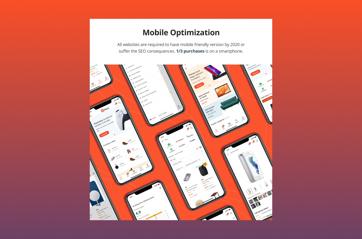 Besa wordpress theme mobile optimization.