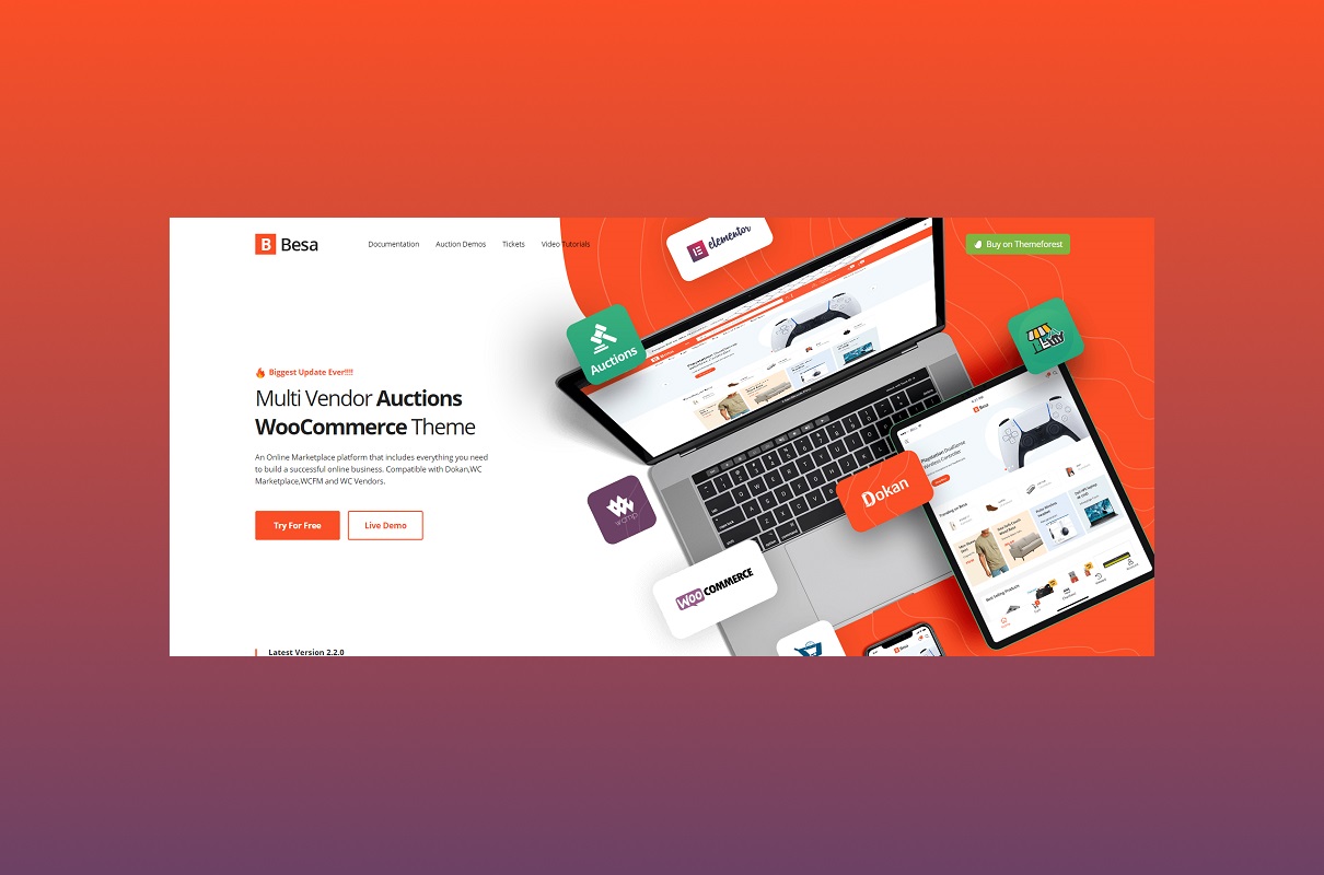 Besa wordpress theme.