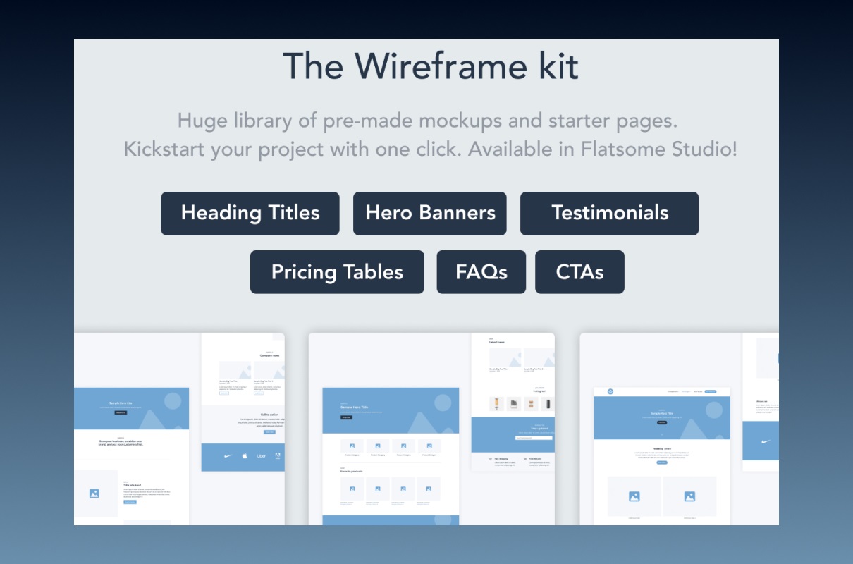 Flatsome wireframe kit.