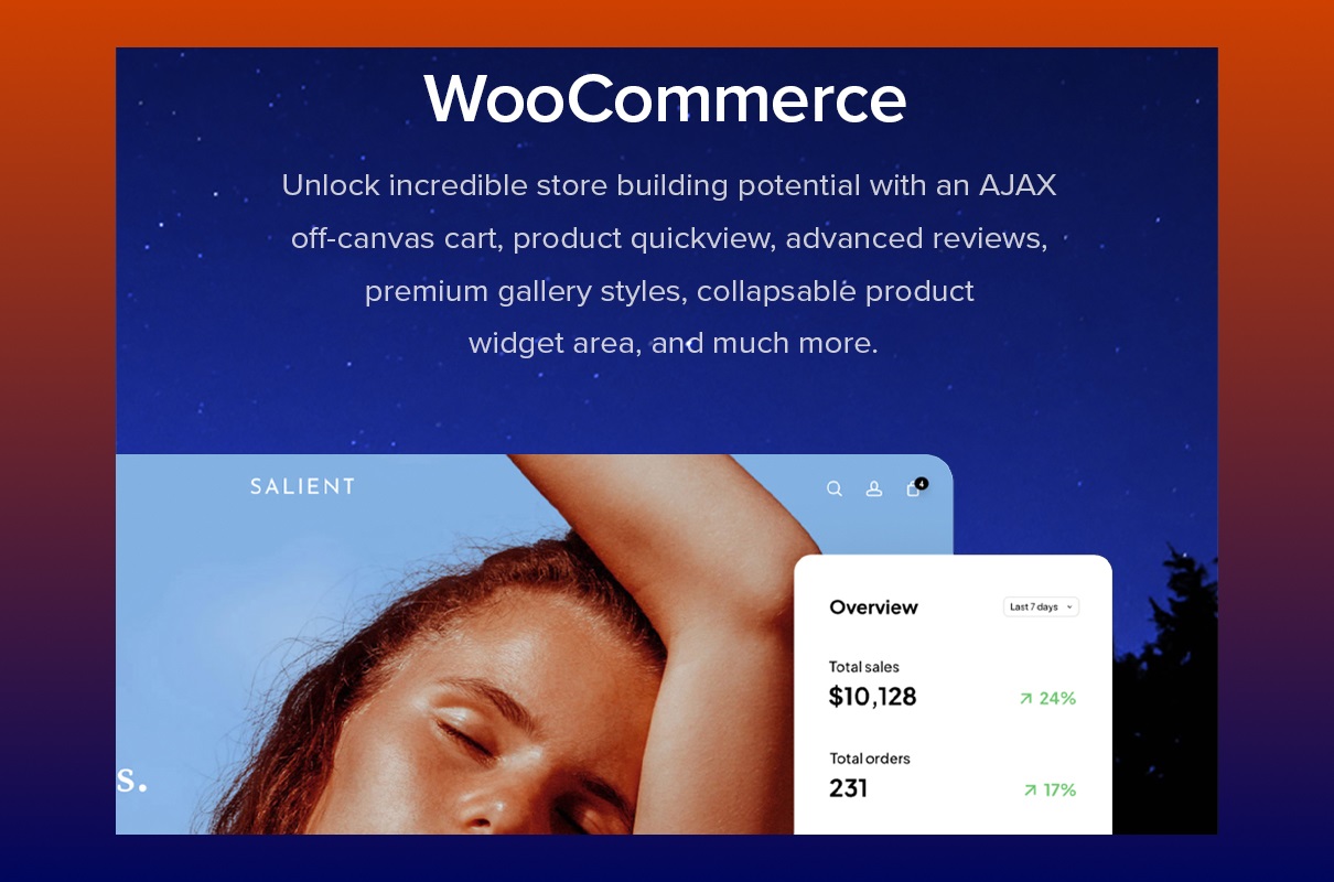 Woocommerce salient theme feature.