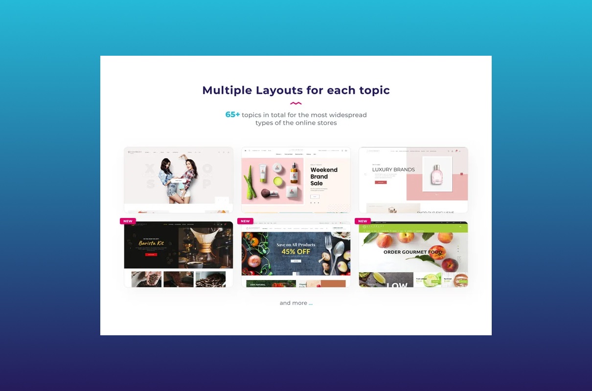 Eveprest multiple layouts.