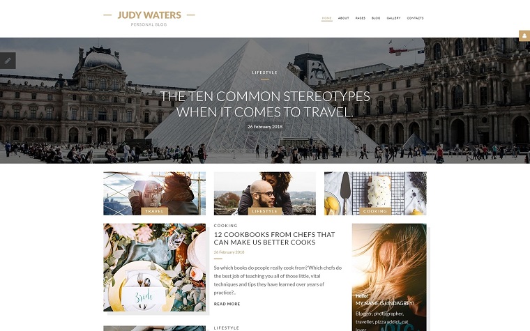 Judy Waters - Joomla Template for blogs.