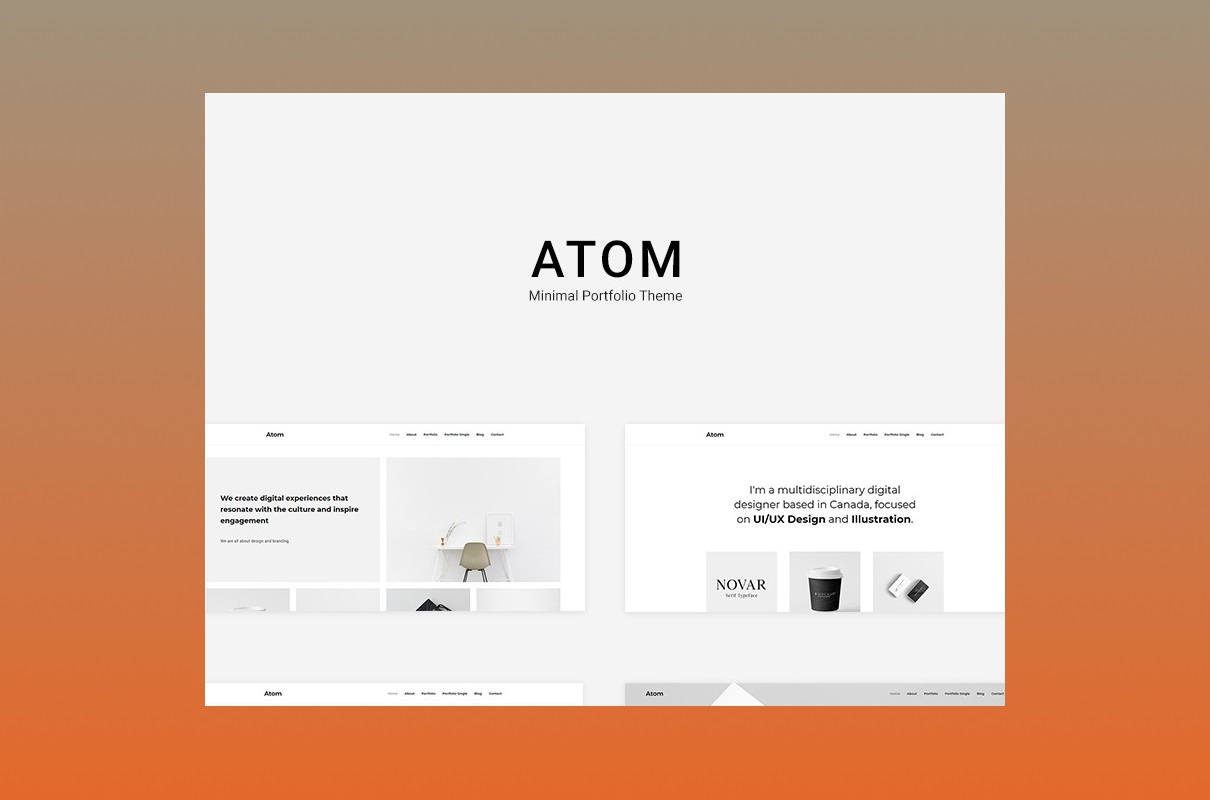 Atom Minimal Template For Individual Professionals and Agencies.