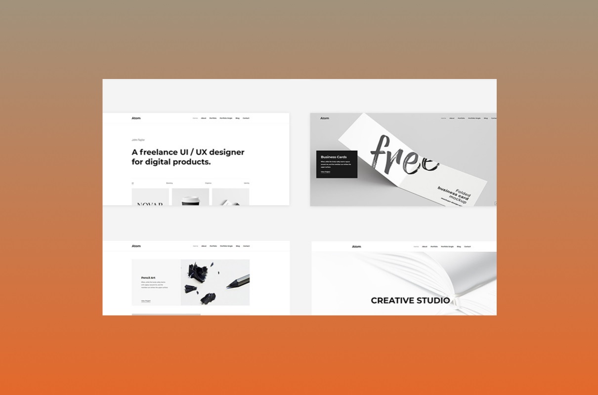 Atom Minimal WordPress theme.