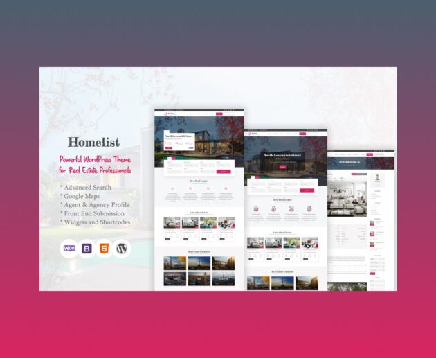 Homelist WordPress Theme For Your Real Estate Business.