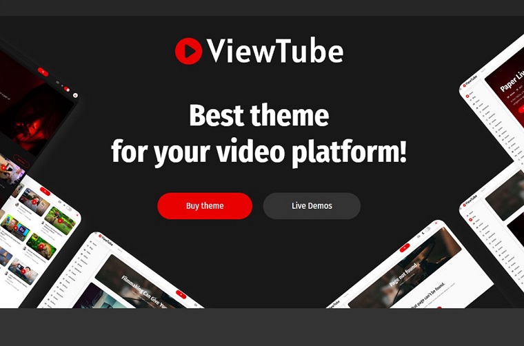 Best WordPress Video Streaming Theme ViewTube.