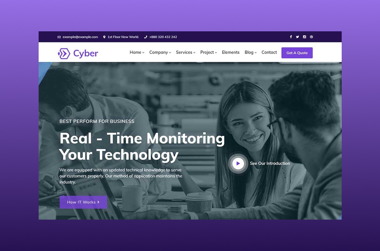Cyber Theme - Best Solution for IT demo 3.