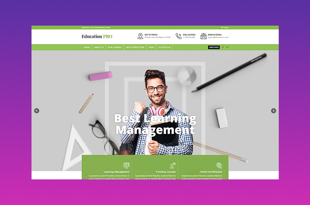 Education Pro WordPress Theme demo 2.