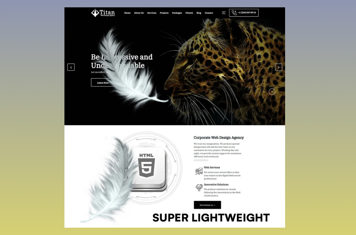 Titan - Best WordPress Theme Super lightweight.