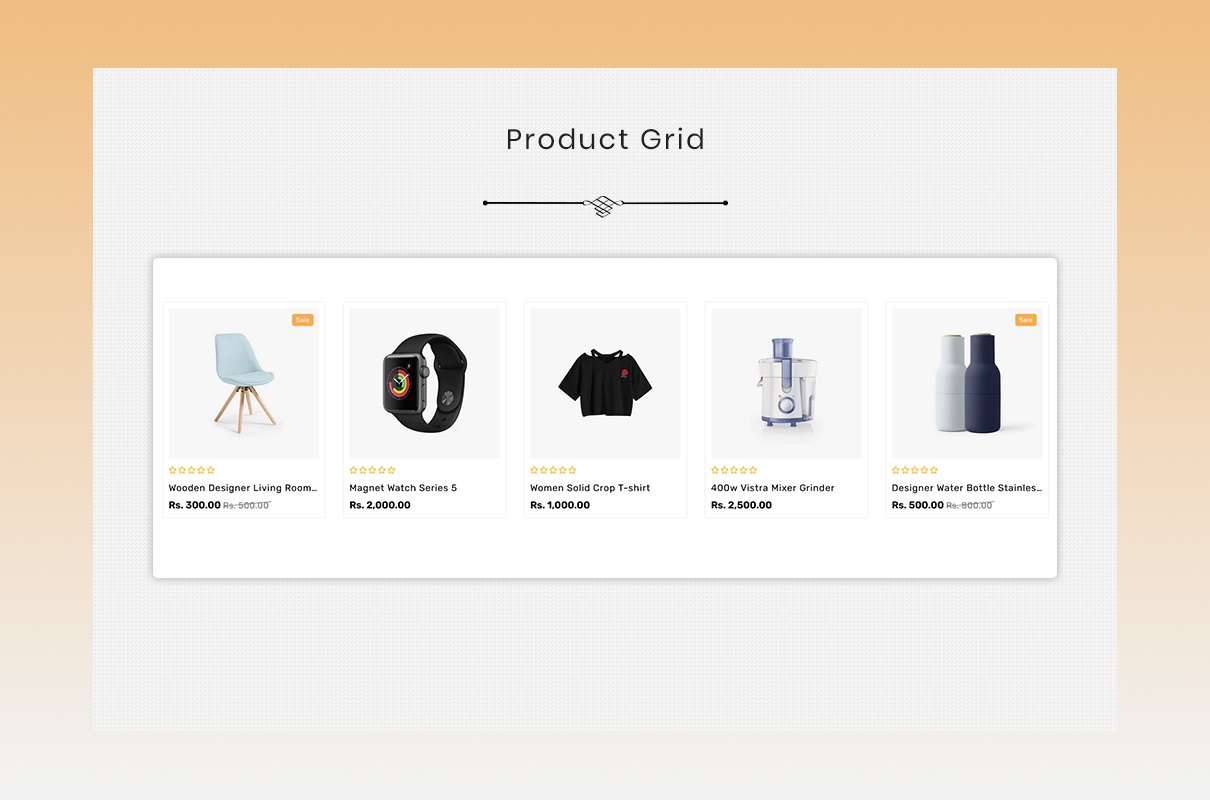 Cartsa product grid.