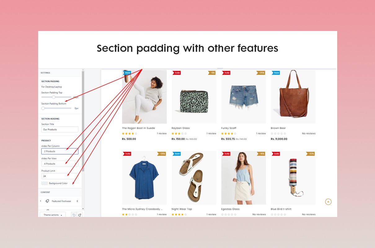 Mashow Shopify Theme features.