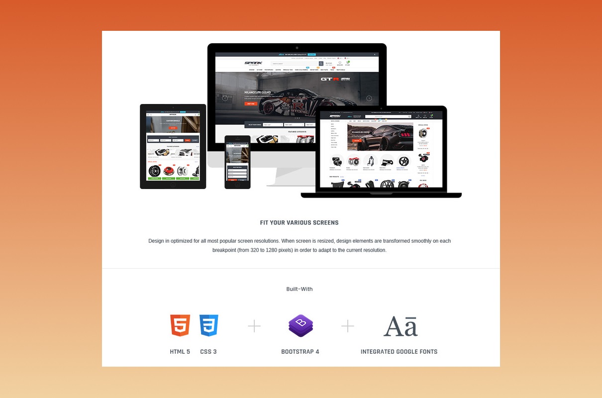 Sparks - Automotive Shopify Theme features.