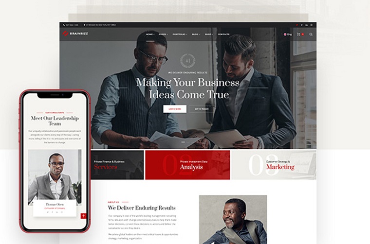 BrainBizz - Perfect WordPress Theme.