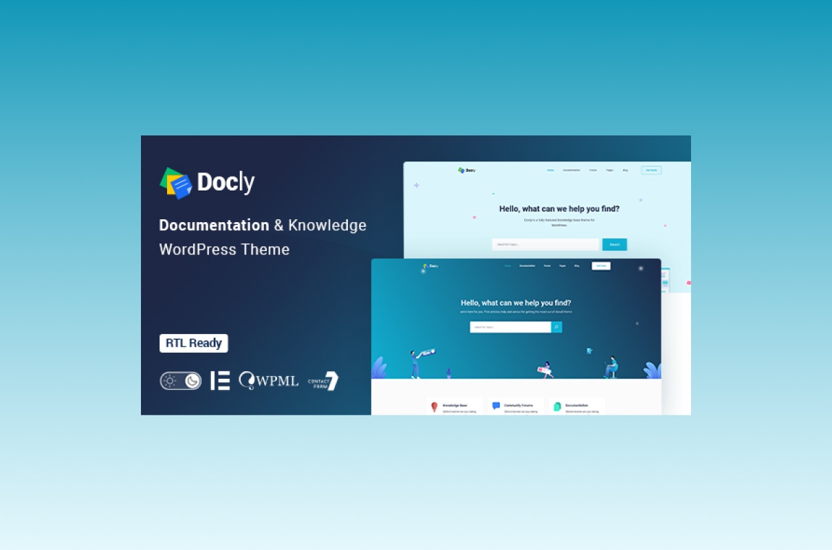 Docly WordPress Theme main cover.