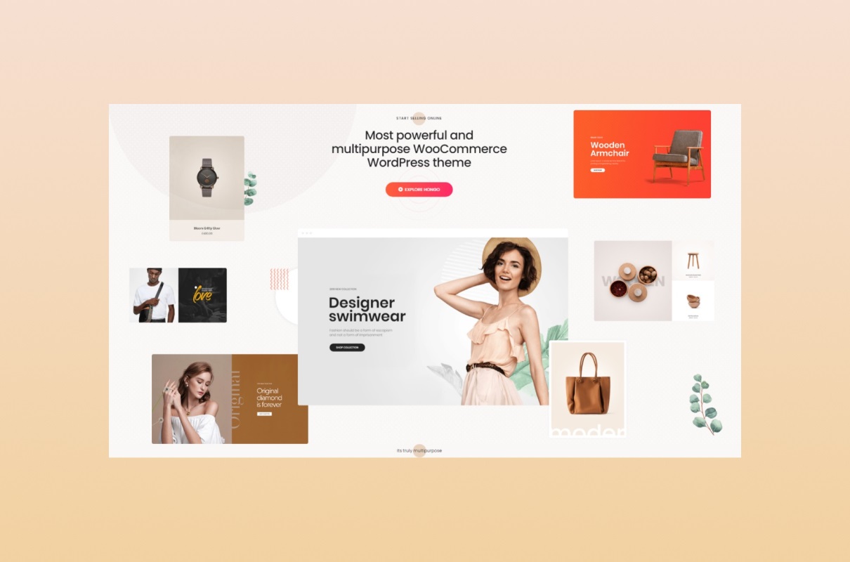 Modern & Multipurpose WooCommerce WordPress Theme Hongo main preview.